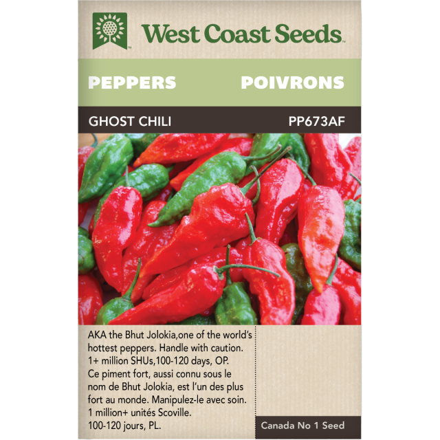 Ghost Chili Pepper Chaud Poivrons Légumes Graines - West Coast Seeds