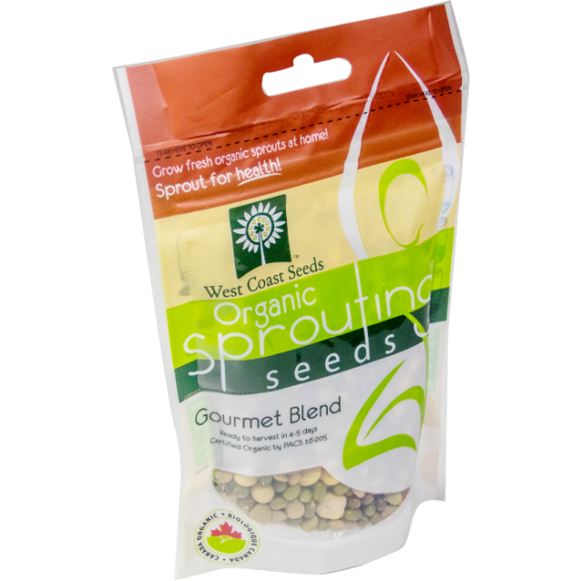 Gourmet Mix Certified Organic Sprouting Gourmet Mix Vegetable Seeds - West Coast Seeds - SS255A