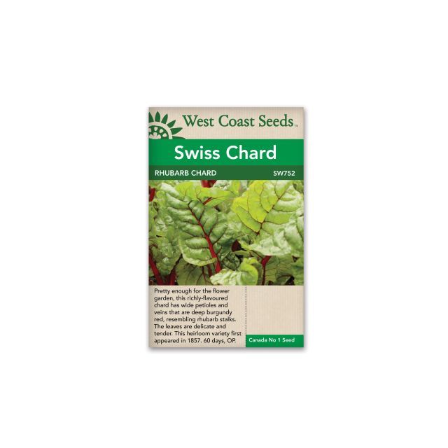 Rhubarb Chard Swiss Chard Vegetable Seeds - West Coast Seeds - SW752A