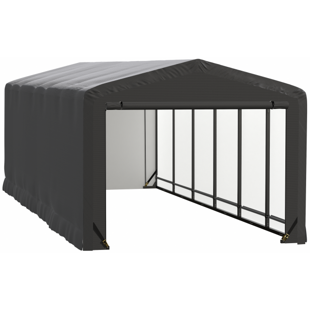 ShelterTube Wind and Snow-Load Rated Garage, 10x27x8 Gray