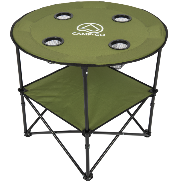 28" diameter fabric round portable table Moss