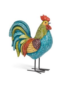 Large Tall Colorful Rooster