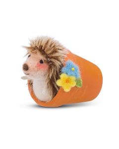 Hedgehog in Garden Pot