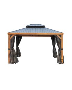 Yosemite Gazebo Structure en aluminium finition bois 10 x 12