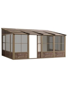 Gazebo Penguin Florence Add-A-Room with Metal Roof 10 Ft. x 16 Ft. in Sand