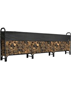 Heavy Duty Firewood Rack with Cover 12 ft.
