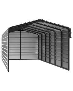 Abri d'auto en acier avec 3 parois, 10x29x07