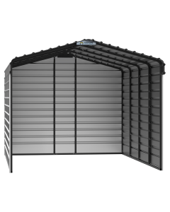 Steel Carport With 3 Wall Kits, 12X20X09, Eggshell
