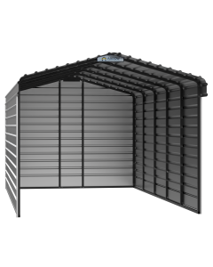 Abri d'auto en acier avec 3 parois, 12x24x09