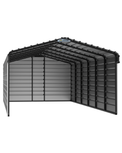 Abri d'auto en acier avec 3 parois, 12x29x07