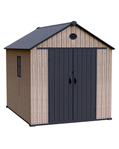 Cabanon de rangement extérieur en résine Arrow série 8x10 frêne brun