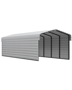 Arrow Carports Abri d'auto en acier galvanisé, avec enceinte 2 côtés, Kit abri d'auto métallique, 10' x 29' x 7' , Coquille d'œuf