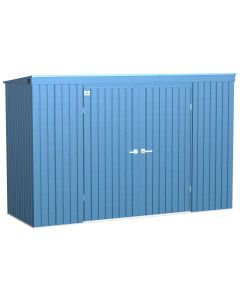 Arrow Elite Steel Storage Shed, 10x4, Blue Grey