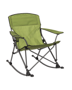 Soft arm rocking quad chair moss