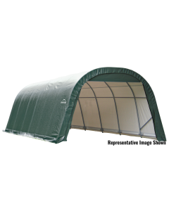 ShelterCoat 12 x 24 ft. Wind and Snow Rated Garage Round Green STD