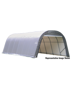 ShelterCoat 12 x 28 ft. Wind and Snow Rated Garage Round Gray STD
