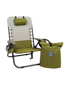 Lace up removable backpack chair stone moss