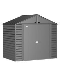 Arrow Select Steel Storage Shed, 8x6, Gris anthracite