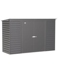 Arrow Select Steel Storage Shed, 10x4, Charcoal