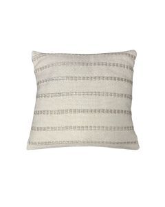 Natural striped cushion 18" x 18" - Cream