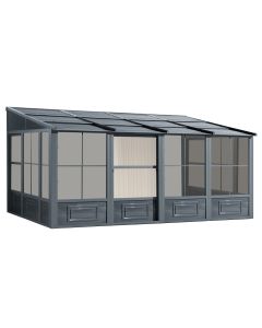 Gazebo Penguin Florence Add-A-Room with Metal Roof 10 Ft. x 16 Ft. in Slate