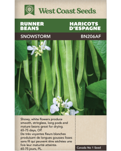 Snowstorm Runner Beans Vegetables Seeds - West Coast Seeds