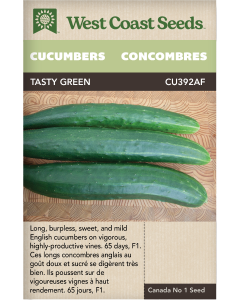 Tasty Green F1 Slicing Cucumbers Vegetables Seeds - West Coast Seeds