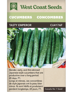 Tasty Emperor F1 Slicing Cucumbers Vegetables Seeds - West Coast Seeds