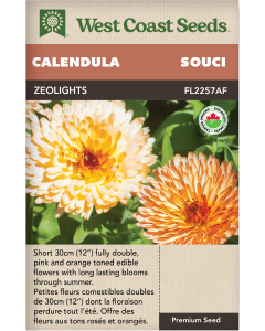Zeolights Certified Organic Annual Calendula Flowers Seeds - West Coast Seeds