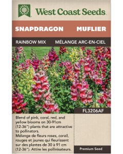 Rainbow Mix Annual Snapdragons Flowers Seeds - West Coast Seeds