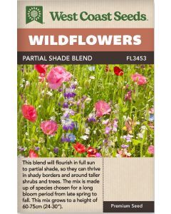Partial Shade Mix Blend Wildflowers Flower Seeds - West Coast Seeds - FL3453A