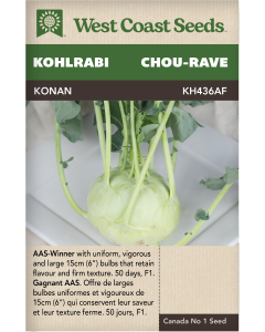 Konan F1 (Coated) Kohlrabi Vegetables Seeds - West Coast Seeds