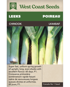 Chinook F1 Certified Organic Leeks Vegetables Seeds - West Coast Seeds