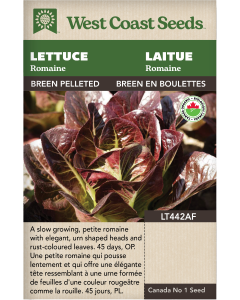 Breen Mini (Pelleted) Certified Organic Romaine Lettuce Vegetables Seeds - West Coast Seeds