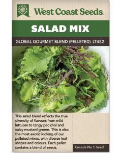 Global Gourmet (Pelleted ) (12 Seeds) Blend Lettuce Vegetable Seeds - West Coast Seeds - LT452A