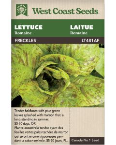 Freckles Romaine Lettuce Vegetables Seeds - West Coast Seeds