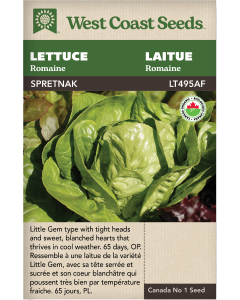 Spretnak Certified Organic Romaine Lettuce Vegetables Seeds - West Coast Seeds
