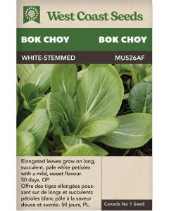 White-Stemmed Pac Choi Bok Choy Pac Choi Vegetables Seeds - West Coast Seeds