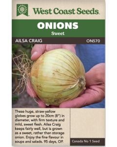 Ailsa Craig Sweet Onions Vegetable Seeds - West Coast Seeds - ON570A