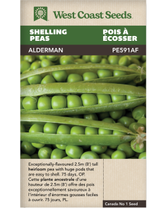 Alderman (Tall Telephone) Shelling Peas Vegetables Seeds - West Coast Seeds