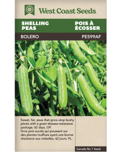 Bolero Shelling Peas Vegetables Seeds - West Coast Seeds
