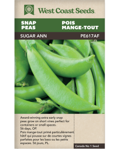 Sugar Ann Snap Peas Vegetables Seeds - West Coast Seeds