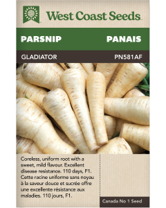 Gladiator F1 Parsnips Vegetables Seeds - West Coast Seeds