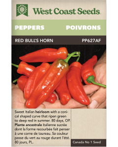 Red Bulls Horn Sweet Peppers Vegetables Seeds - West Coast Seeds