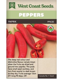 Paprik Certified Organic Sweet Peppers Vegetable Seeds - West Coast Seeds - PP630A
