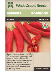 Paprik Certified Organic Sweet Peppers Vegetables Seeds - West Coast Seeds