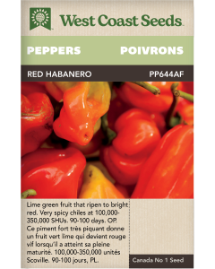 Habanero Hot Peppers Vegetables Seeds - West Coast Seeds