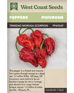 Trinidad Moruga Scorpion Hot Peppers Vegetables Seeds - West Coast Seeds