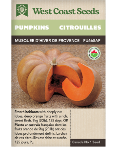Musquee d’Hiver de Provence Certified Organic Pumpkins Vegetables Seeds - West Coast Seeds