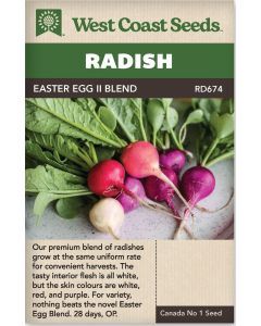Easter Egg II Blend Radishes Vegetable Seeds - West Coast Seeds - RD674A